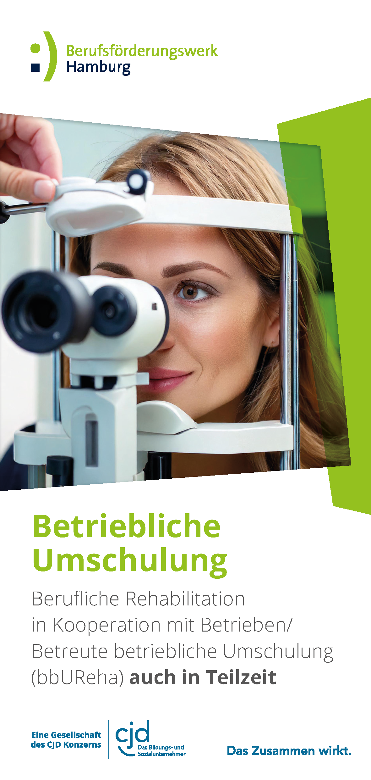 Flyer Betriebliche Umschulung Titel